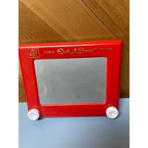 Vintage Etch A Sketch Drawing Toy Magic Screen
